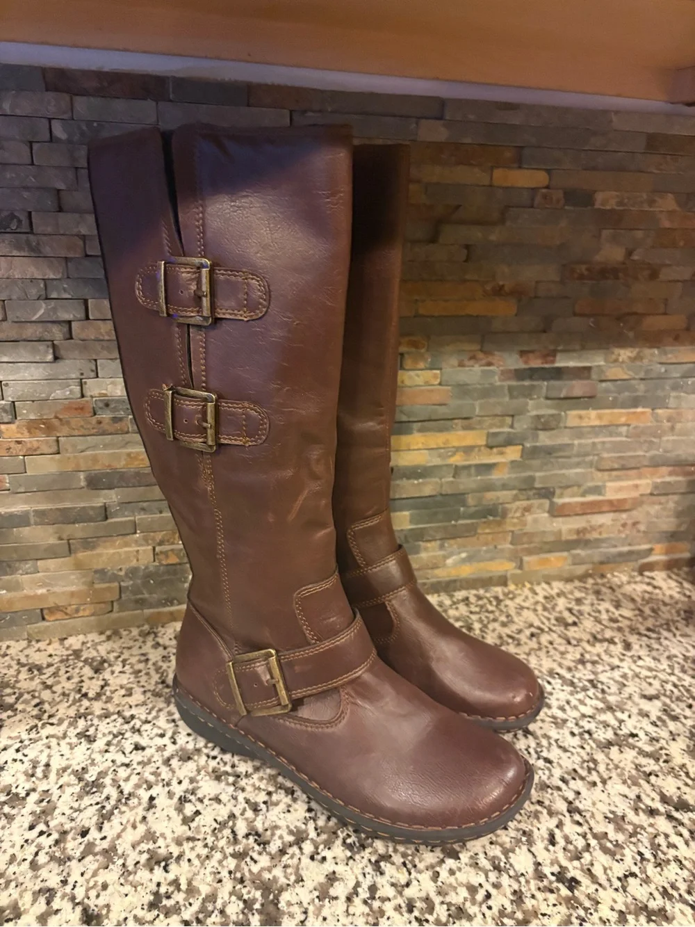 b.o.c. Brown Over-the-Knee Buckle Riding Boots